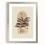 Bohemian Wall Art | Eclectic Sun and Plant Print | Boho Chic Decor