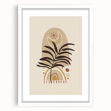 Bohemian Wall Art | Eclectic Sun and Plant Print | Boho Chic Decor