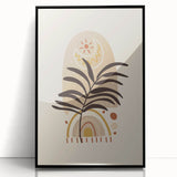 Bohemian Wall Art | Eclectic Sun and Plant Print | Boho Chic Decor