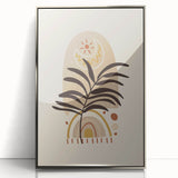 Bohemian Wall Art | Eclectic Sun and Plant Print | Boho Chic Decor