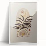 Bohemian Wall Art | Eclectic Sun and Plant Print | Boho Chic Decor