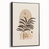 Bohemian Wall Art | Eclectic Sun and Plant Print | Boho Chic Decor