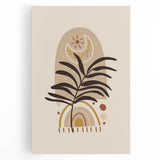 Bohemian Wall Art | Eclectic Sun and Plant Print | Boho Chic Decor