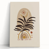 Bohemian Wall Art | Eclectic Sun and Plant Print | Boho Chic Decor