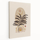 Bohemian Wall Art | Eclectic Sun and Plant Print | Boho Chic Decor