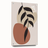 Boho Wall Art | Minimalist Leaf Print | Eclectic Bohemian Canvas