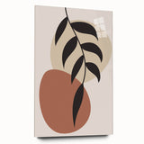 Boho Wall Art | Minimalist Leaf Print | Eclectic Bohemian Canvas