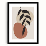 Boho Wall Art | Minimalist Leaf Print | Eclectic Bohemian Canvas