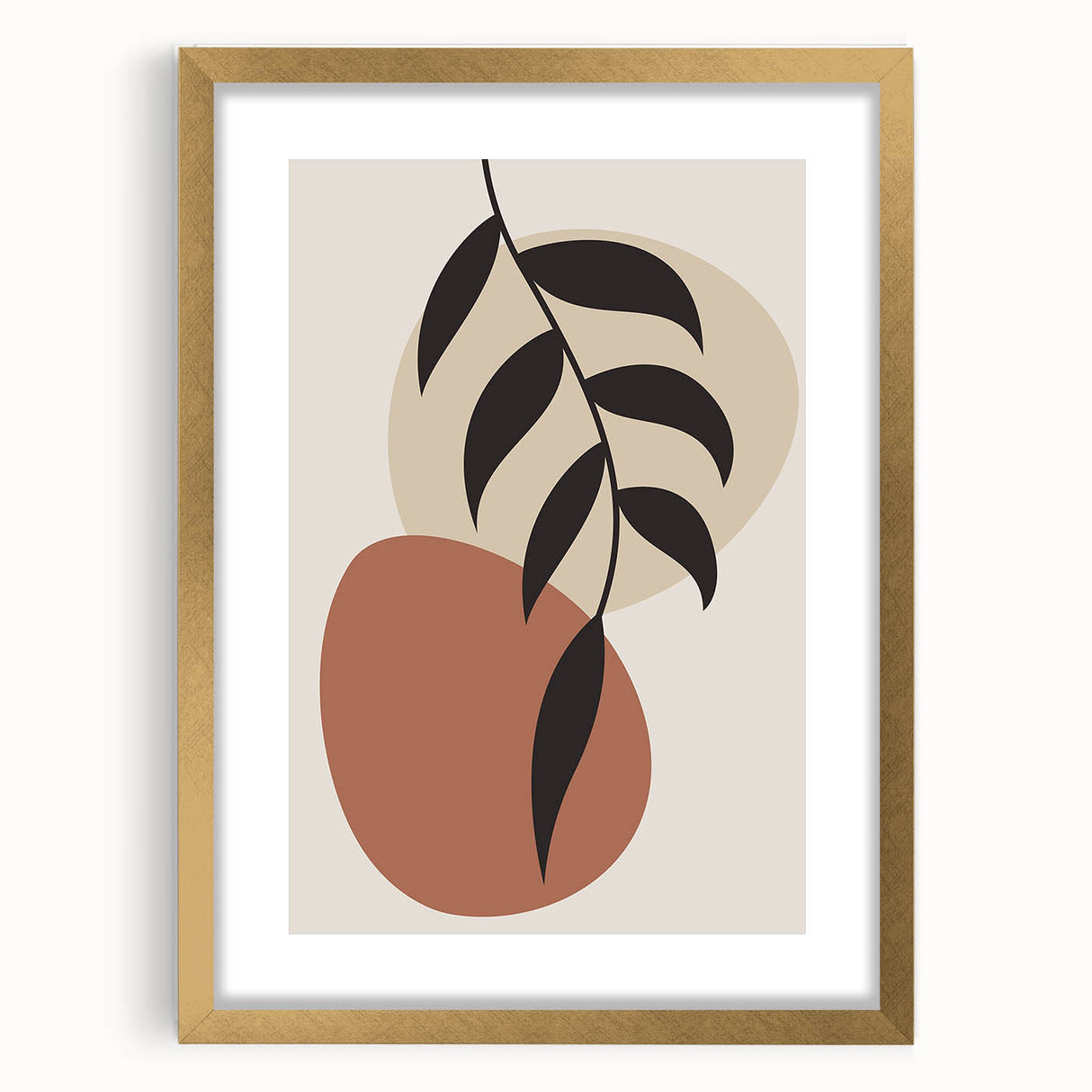 Boho Wall Art | Minimalist Leaf Print | Eclectic Bohemian Canvas