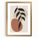 Boho Wall Art | Minimalist Leaf Print | Eclectic Bohemian Canvas