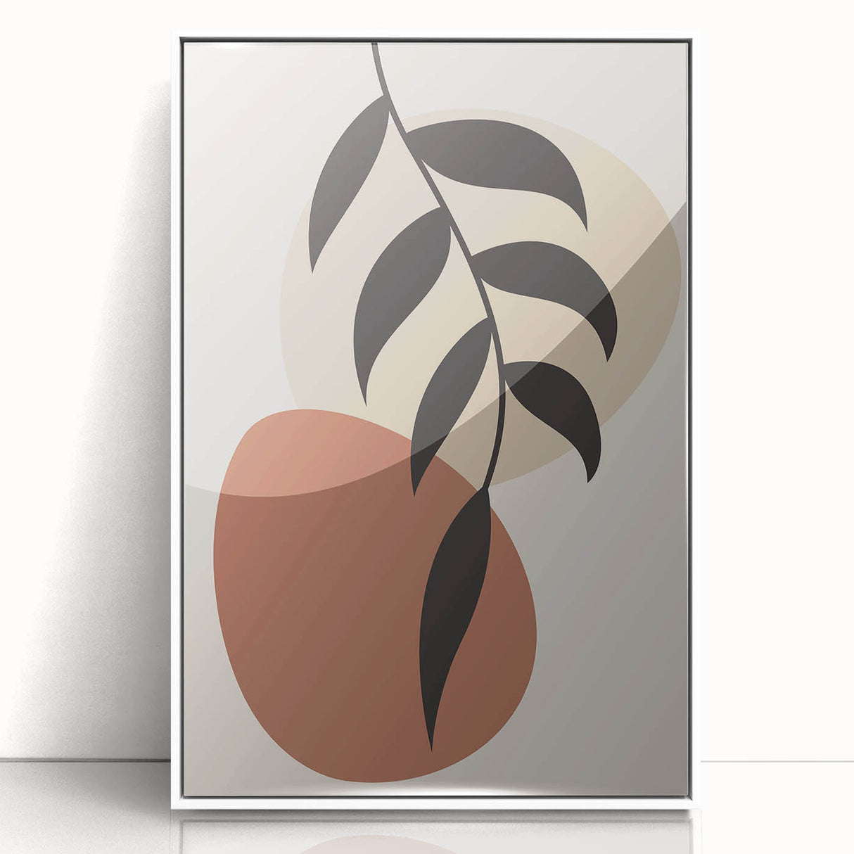 Boho Wall Art | Minimalist Leaf Print | Eclectic Bohemian Canvas