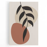 Boho Wall Art | Minimalist Leaf Print | Eclectic Bohemian Canvas