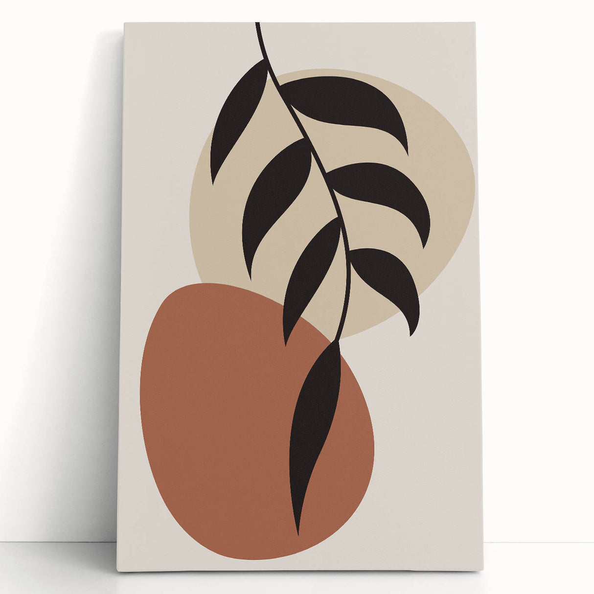 Boho Wall Art | Minimalist Leaf Print | Eclectic Bohemian Canvas