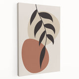 Boho Wall Art | Minimalist Leaf Print | Eclectic Bohemian Canvas