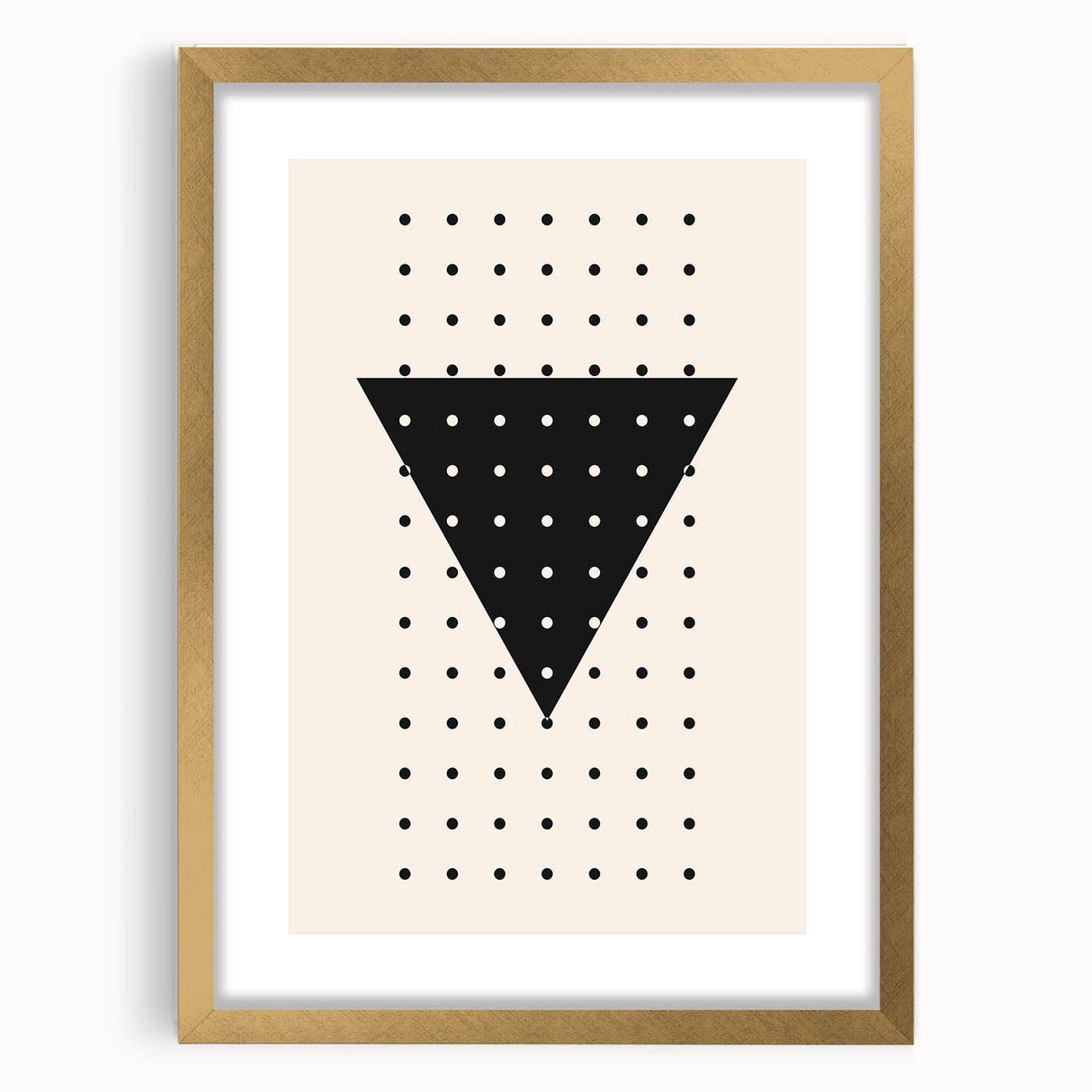 Boho Wall Art | Geometric Triangle Print | Modern Minimalist Canvas