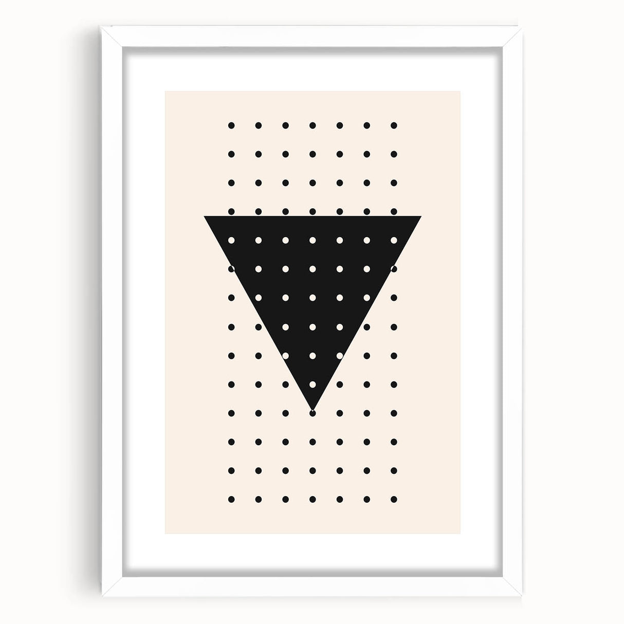 Boho Wall Art | Geometric Triangle Print | Modern Minimalist Canvas