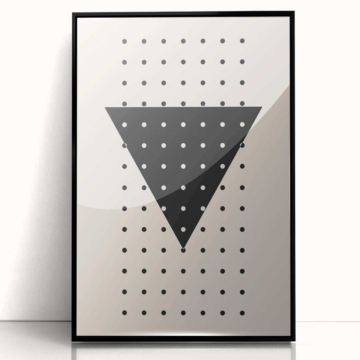 Boho Wall Art | Geometric Triangle Print | Modern Minimalist Canvas