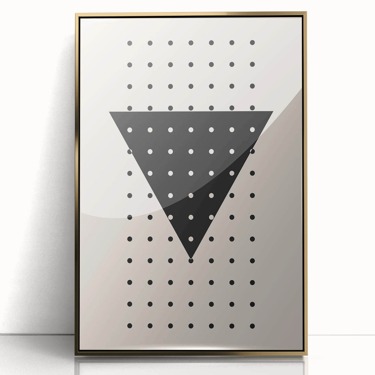 Boho Wall Art | Geometric Triangle Print | Modern Minimalist Canvas