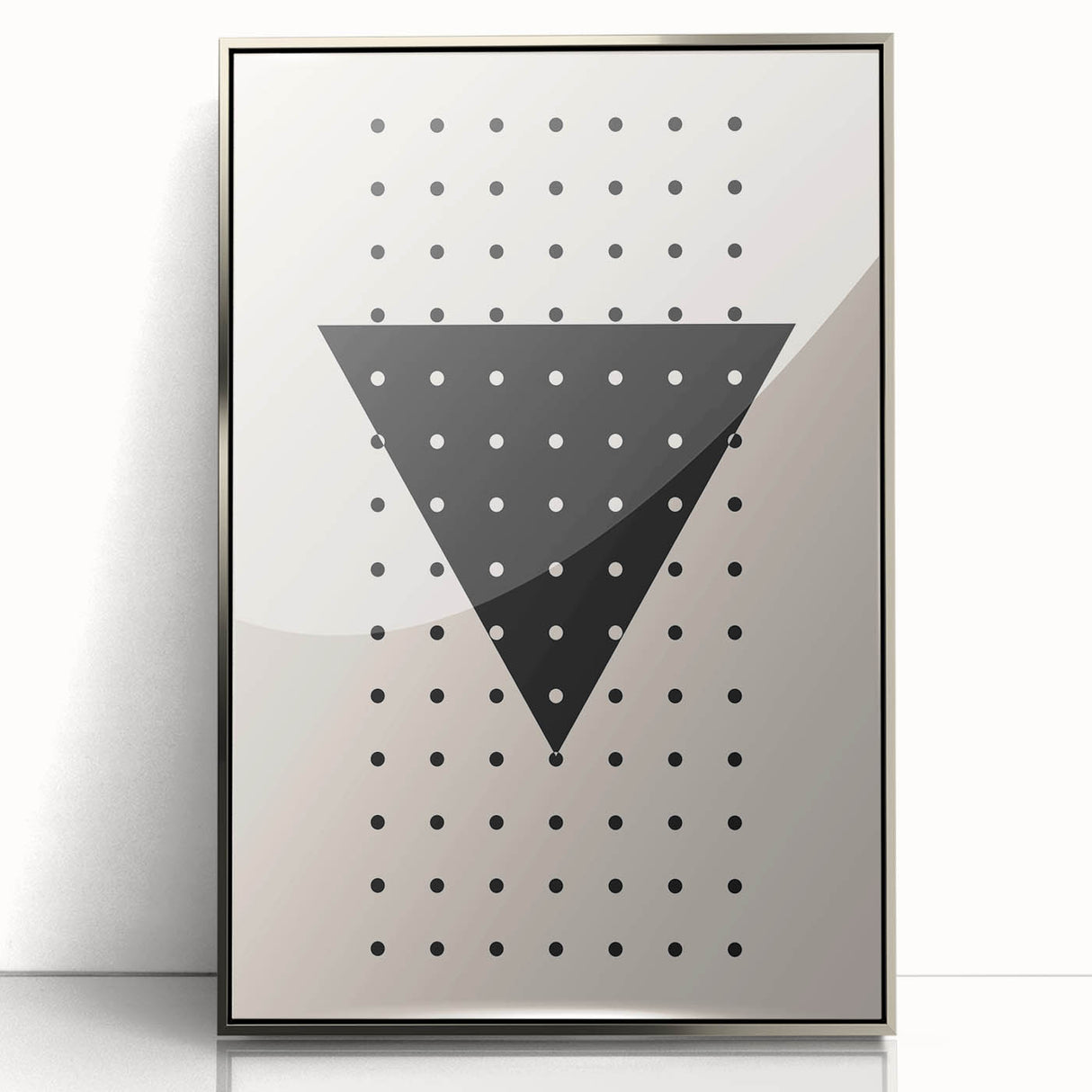 Boho Wall Art | Geometric Triangle Print | Modern Minimalist Canvas