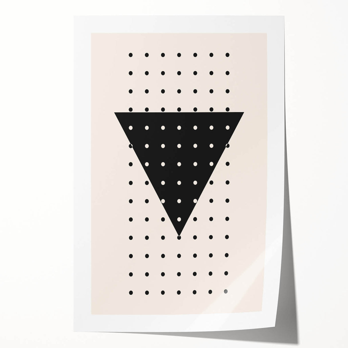 Boho Wall Art | Geometric Triangle Print | Modern Minimalist Canvas