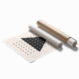 Boho Wall Art | Geometric Triangle Print | Modern Minimalist Canvas