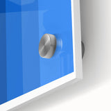 Bohemian Blue Geometric Wall Art | Eclectic Bauhaus Boho Decor Print