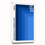 Bohemian Blue Geometric Wall Art | Eclectic Bauhaus Boho Decor Print