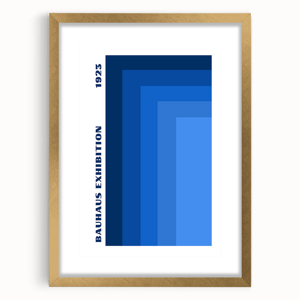 Bohemian Blue Geometric Wall Art | Eclectic Bauhaus Boho Decor Print