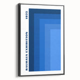 Bohemian Blue Geometric Wall Art | Eclectic Bauhaus Boho Decor Print