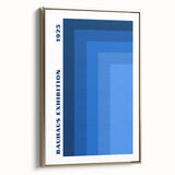 Bohemian Blue Geometric Wall Art | Eclectic Bauhaus Boho Decor Print