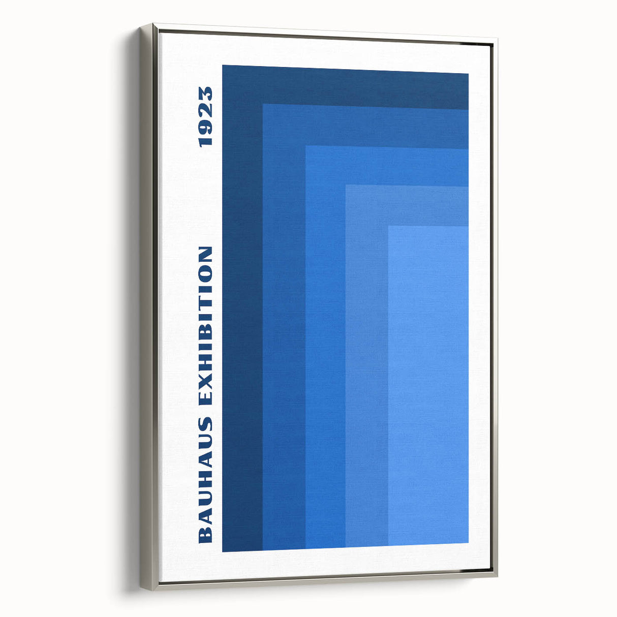 Bohemian Blue Geometric Wall Art | Eclectic Bauhaus Boho Decor Print