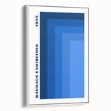 Bohemian Blue Geometric Wall Art | Eclectic Bauhaus Boho Decor Print