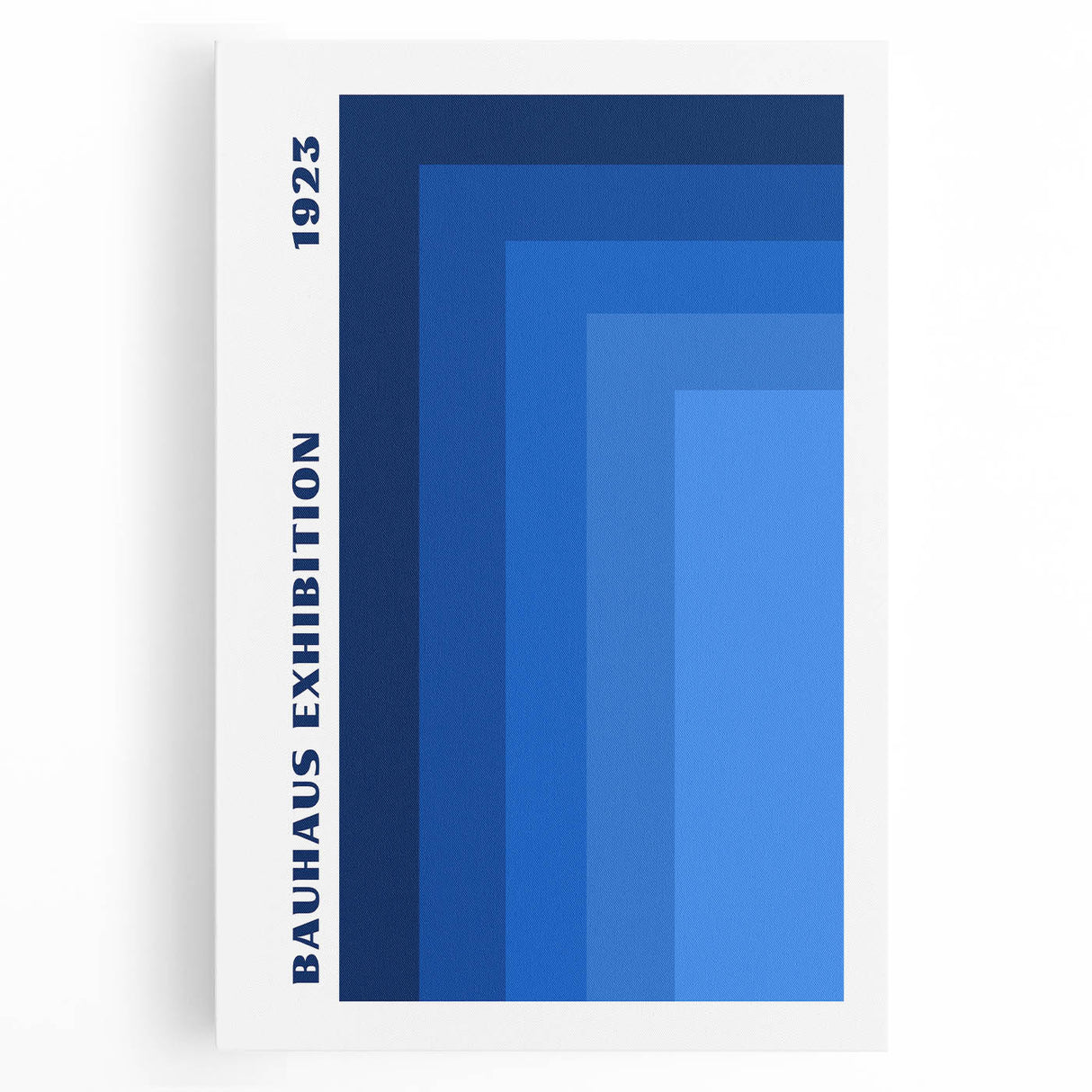 Bohemian Blue Geometric Wall Art | Eclectic Bauhaus Boho Decor Print