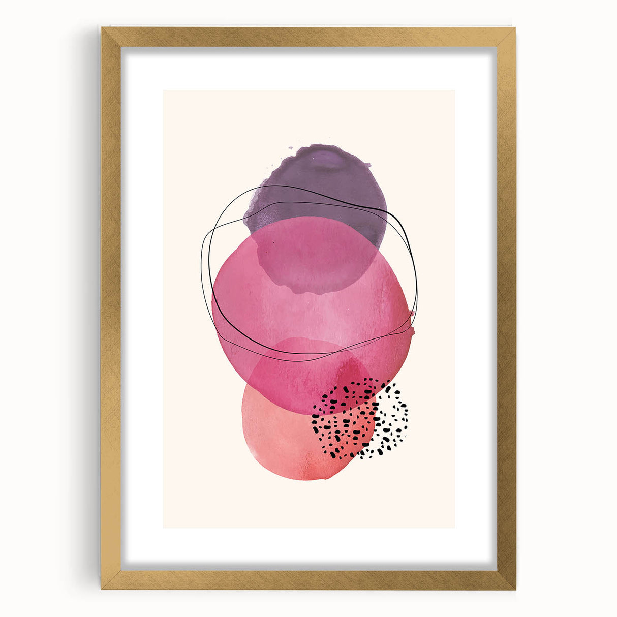 Boho Wall Art | Abstract Watercolor Circles Print | Vibrant Boho Decor