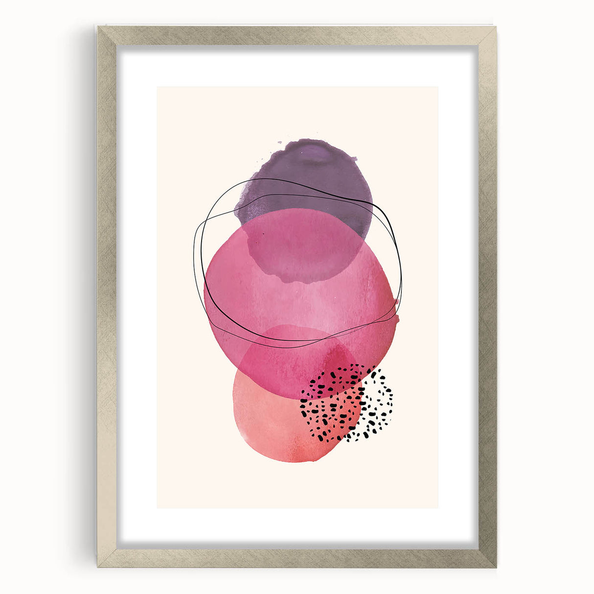 Boho Wall Art | Abstract Watercolor Circles Print | Vibrant Boho Decor