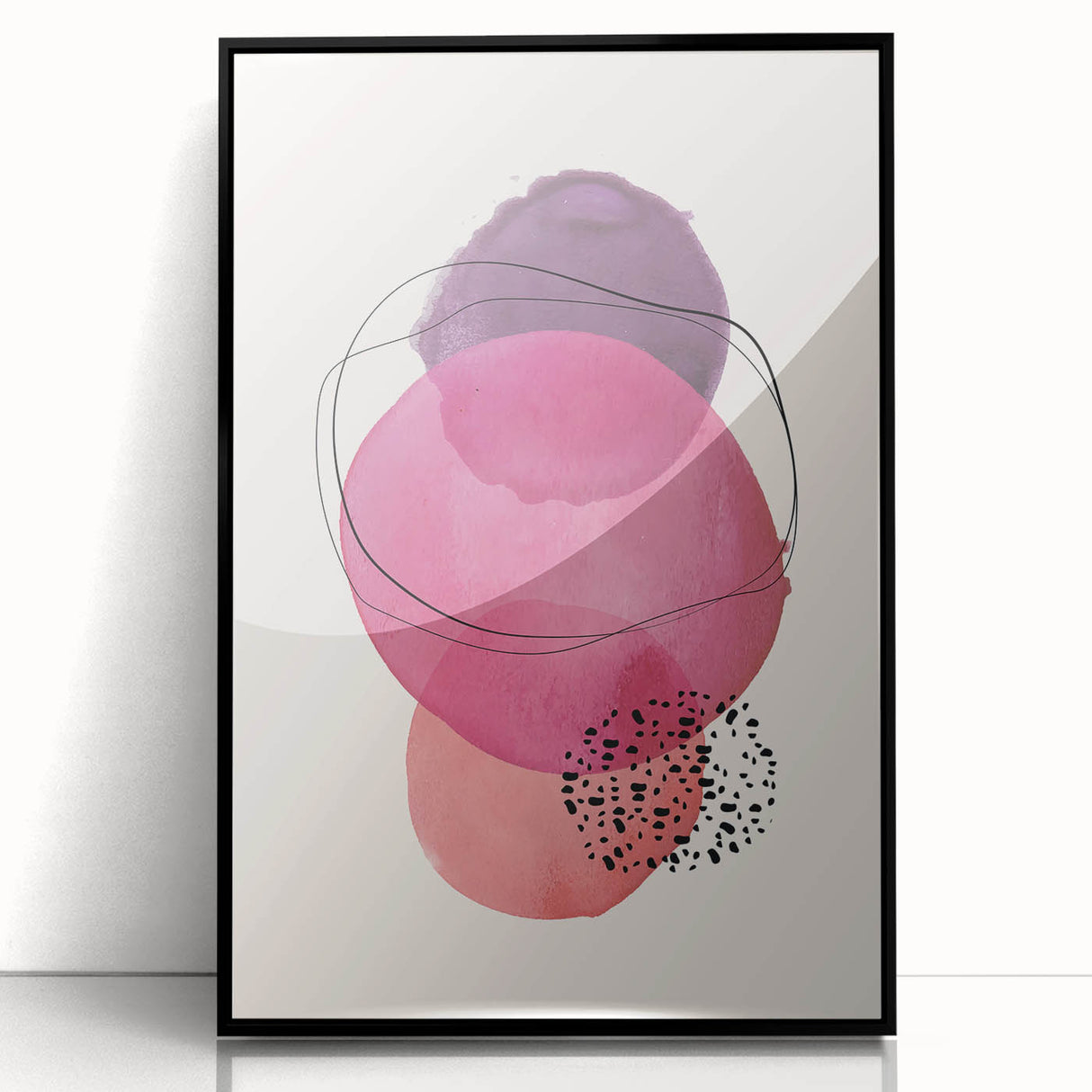 Boho Wall Art | Abstract Watercolor Circles Print | Vibrant Boho Decor