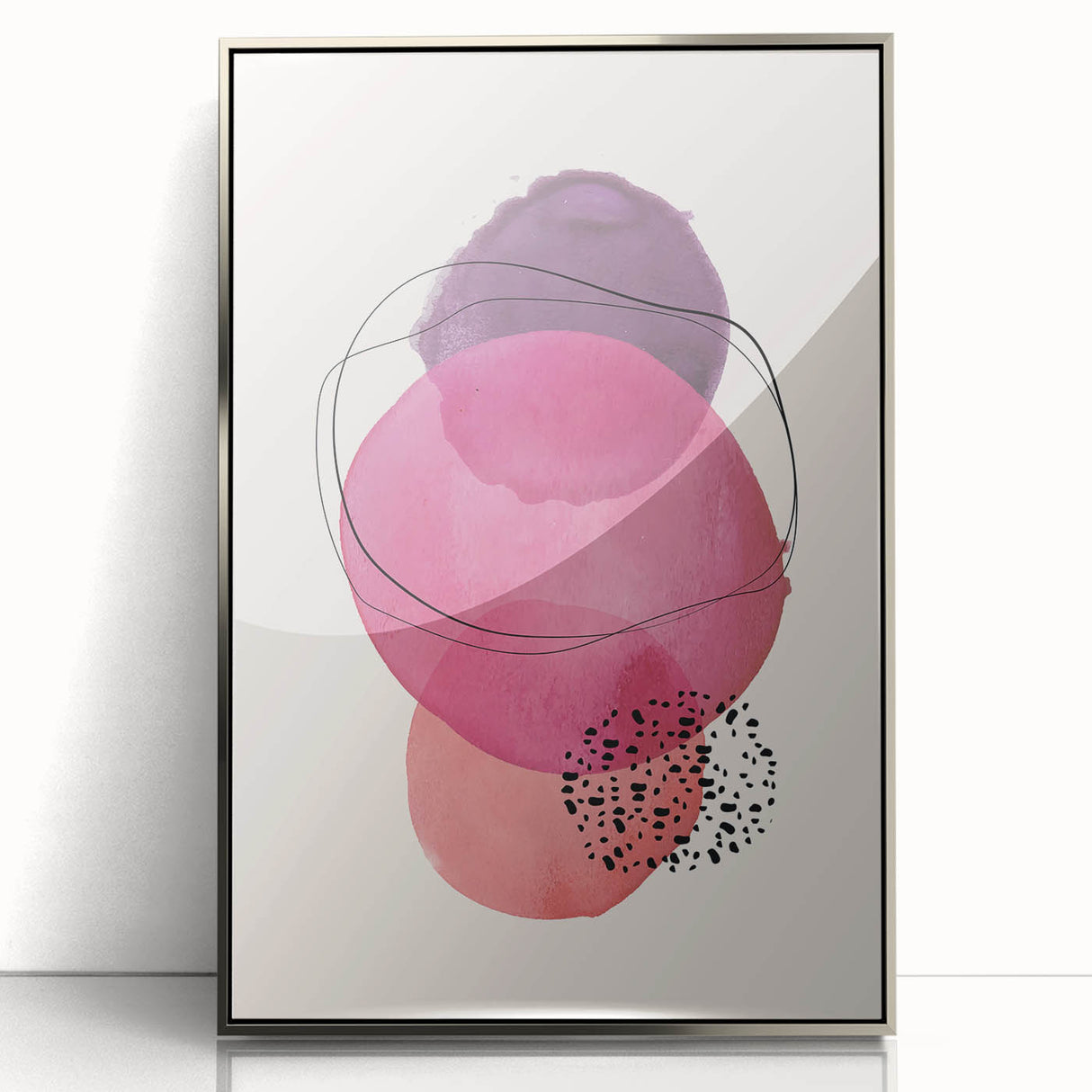 Boho Wall Art | Abstract Watercolor Circles Print | Vibrant Boho Decor