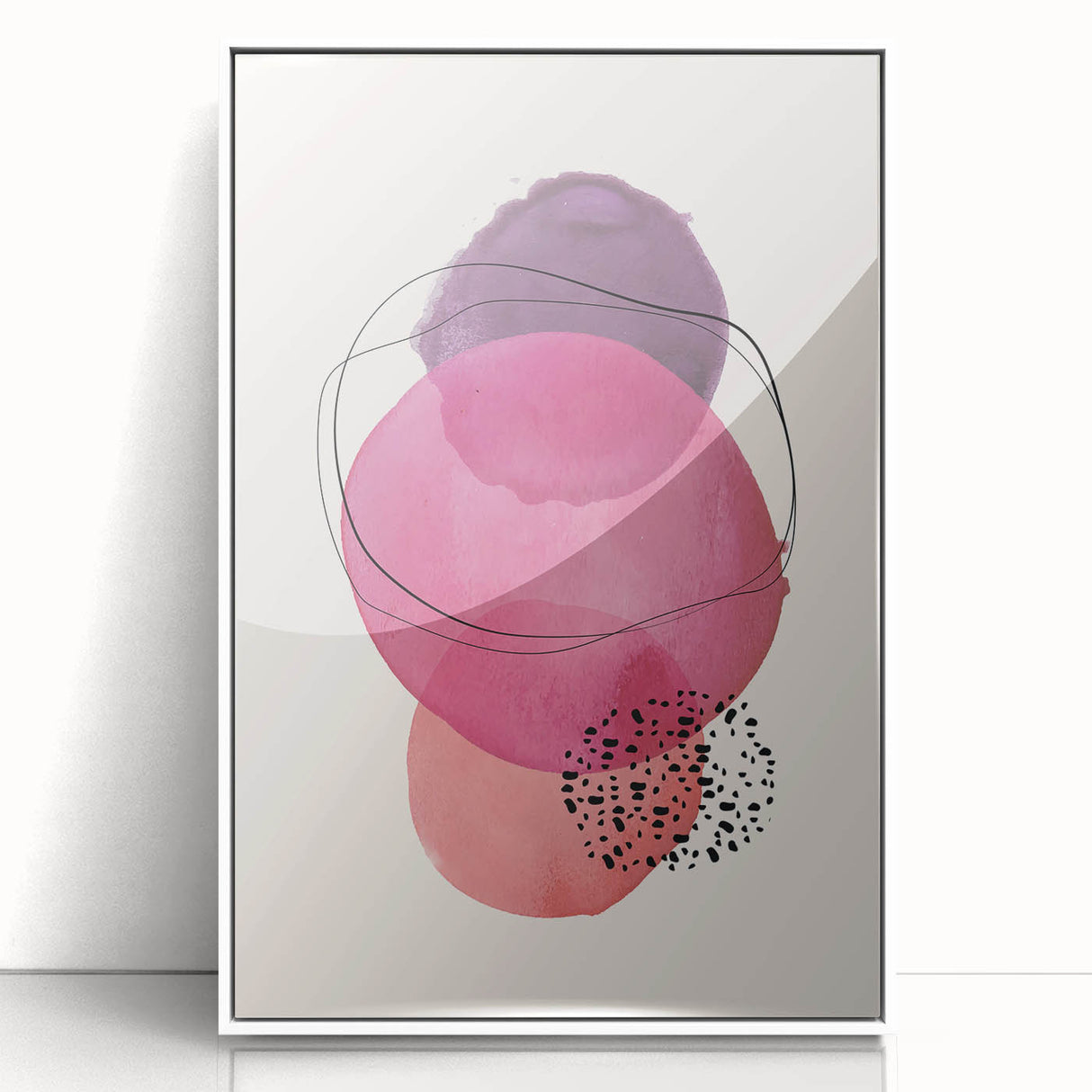 Boho Wall Art | Abstract Watercolor Circles Print | Vibrant Boho Decor
