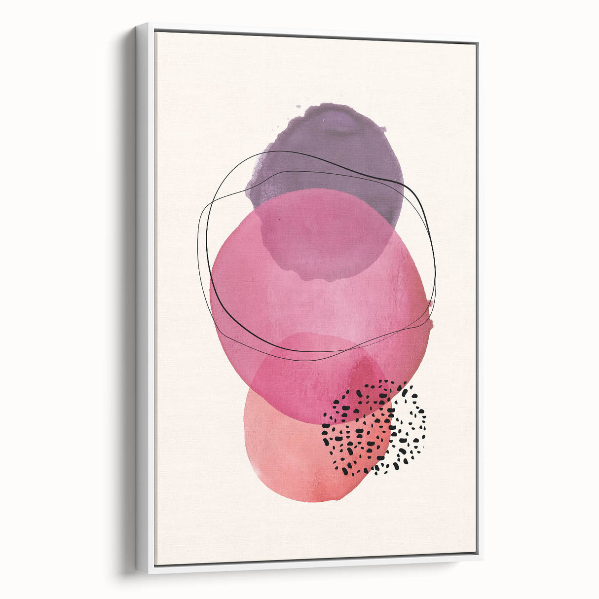 Boho Wall Art | Abstract Watercolor Circles Print | Vibrant Boho Decor