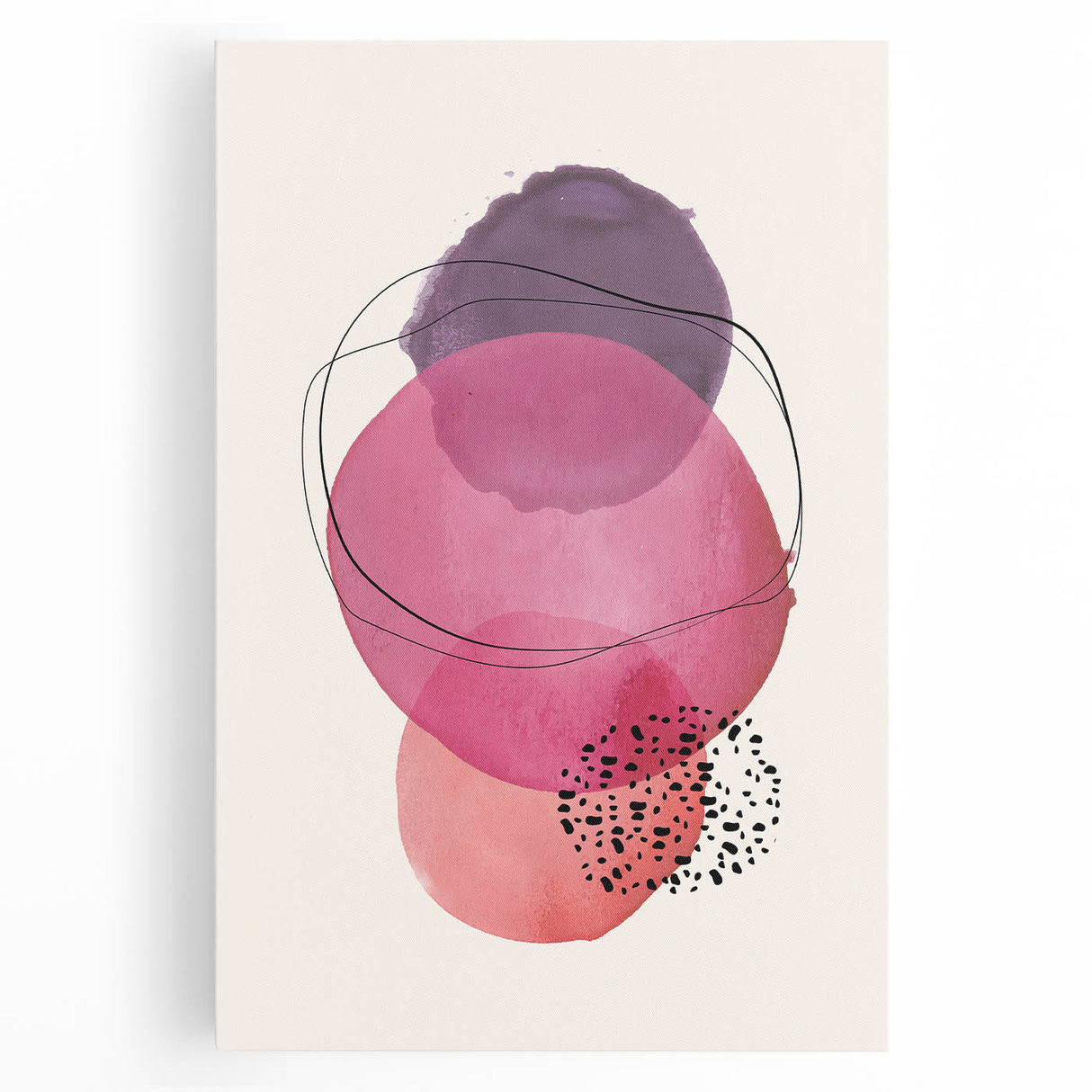 Boho Wall Art | Abstract Watercolor Circles Print | Vibrant Boho Decor