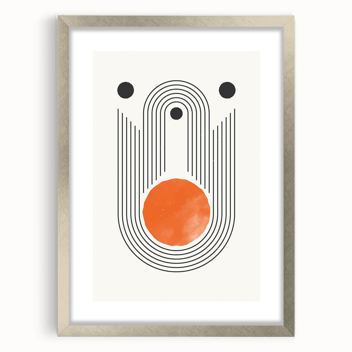 Boho Wall Art | Abstract Geometric Arch Design | Modern Boho Canvas