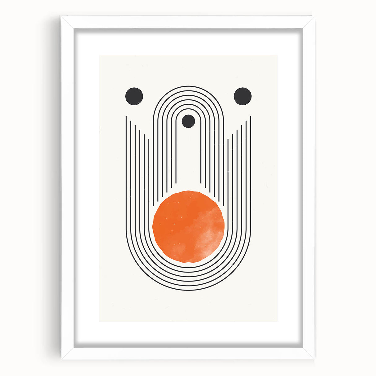 Boho Wall Art | Abstract Geometric Arch Design | Modern Boho Canvas