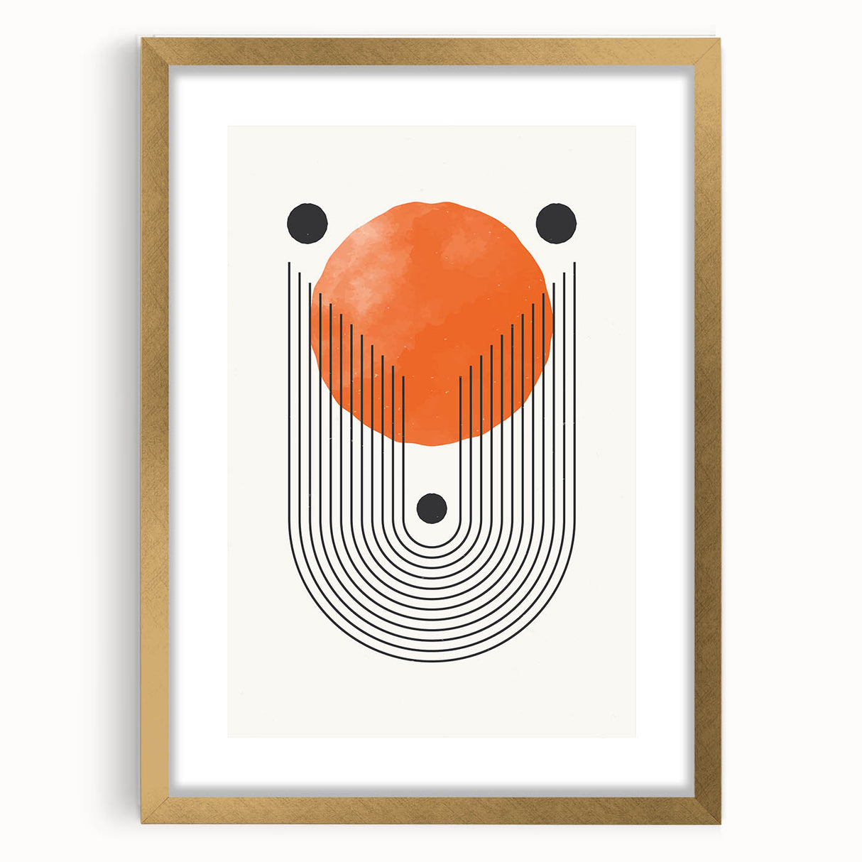 Boho Wall Art | Geometric Arch and Circle Print | Modern Boho Canvas