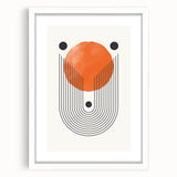 Boho Wall Art | Geometric Arch and Circle Print | Modern Boho Canvas