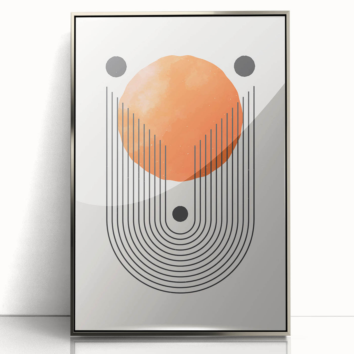 Boho Wall Art | Geometric Arch and Circle Print | Modern Boho Canvas