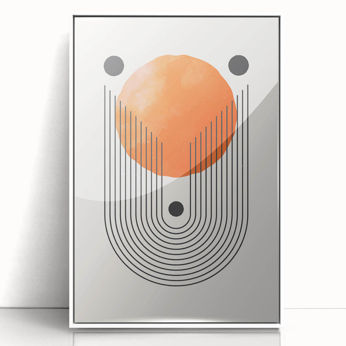Boho Wall Art | Geometric Arch and Circle Print | Modern Boho Canvas