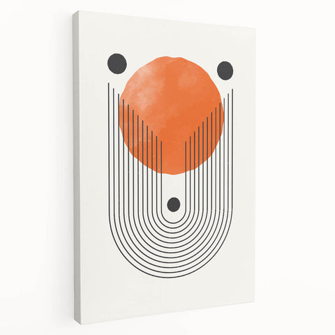 Boho Wall Art | Geometric Arch and Circle Print | Modern Boho Canvas
