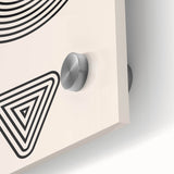 Boho Wall Art | Abstract Geometric Shapes Print | Minimalist Canvas