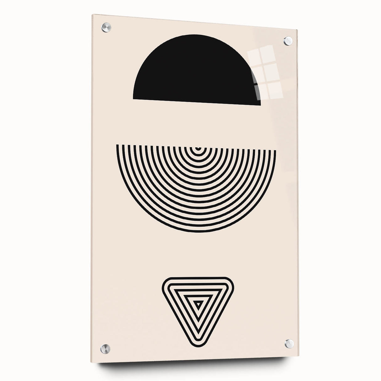 Boho Wall Art | Abstract Geometric Shapes Print | Minimalist Canvas