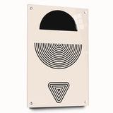 Boho Wall Art | Abstract Geometric Shapes Print | Minimalist Canvas